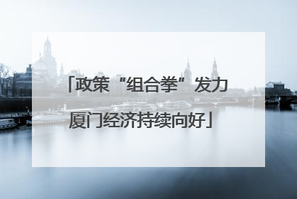 政策“组合拳”发力 厦门经济持续向好